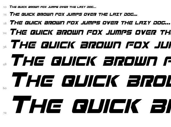 Mission GT-R font waterfall